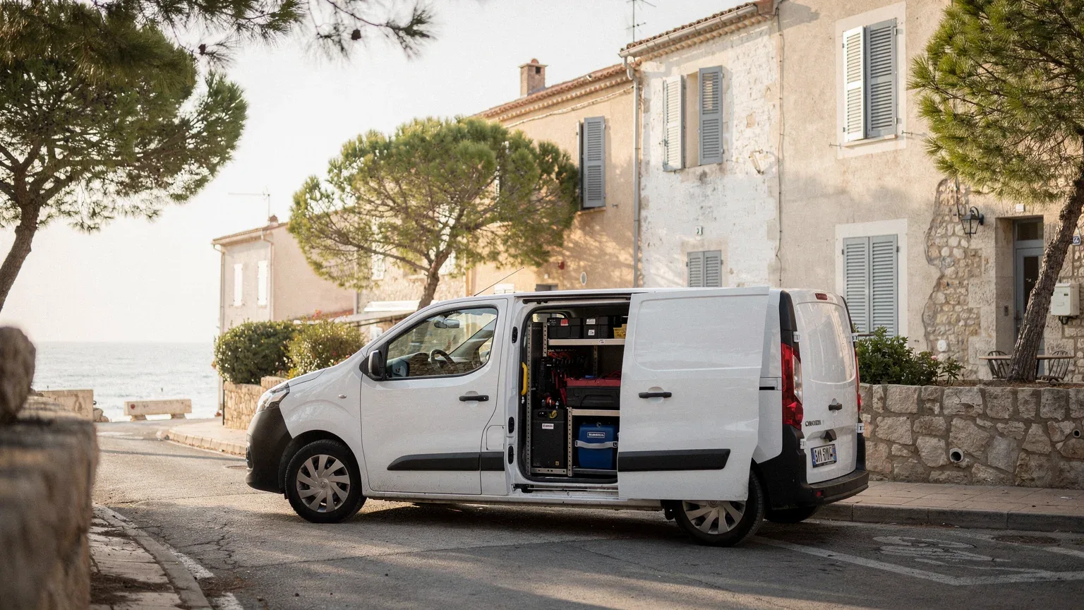 Fourgon d'intervention du serrurier à Sainte-Marie-la-Mer